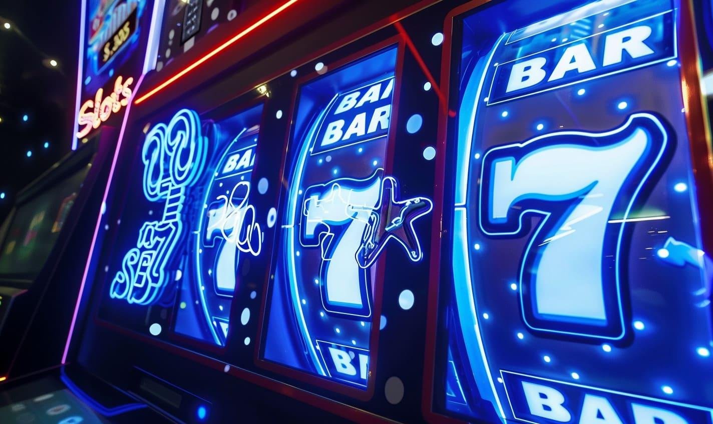 Close-up of slot game controls and reels on the basa8 platform interface